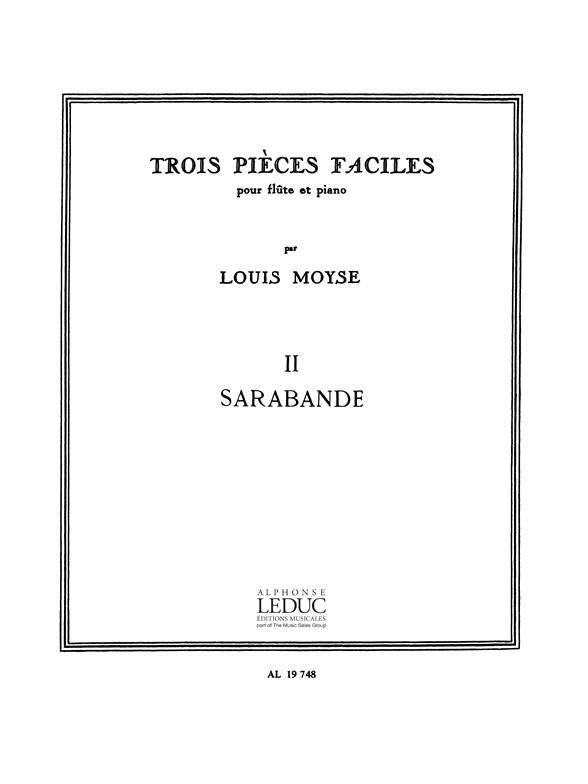 Sarabande (No.2 des trois pièces faciles)