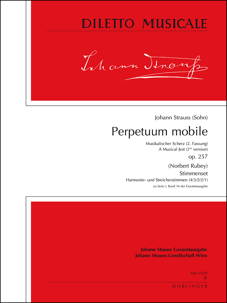 Perpetuum mobile, Op.257 (Set of parts)