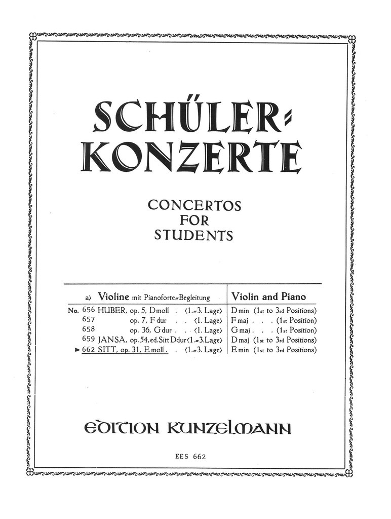 Concertino e-moll, Op.31 (1e-3e pos.)