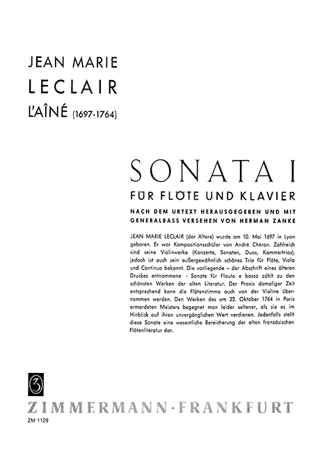 Sonata I e-moll