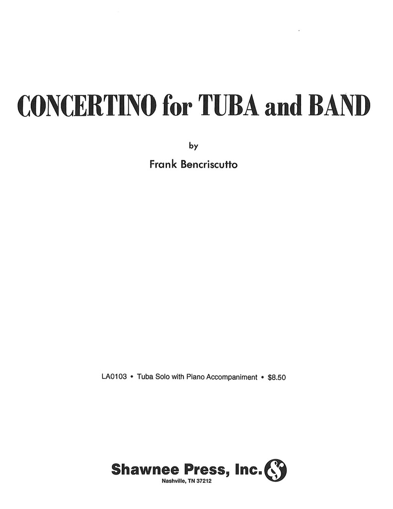 Concertino for Tuba (Piano reduction)