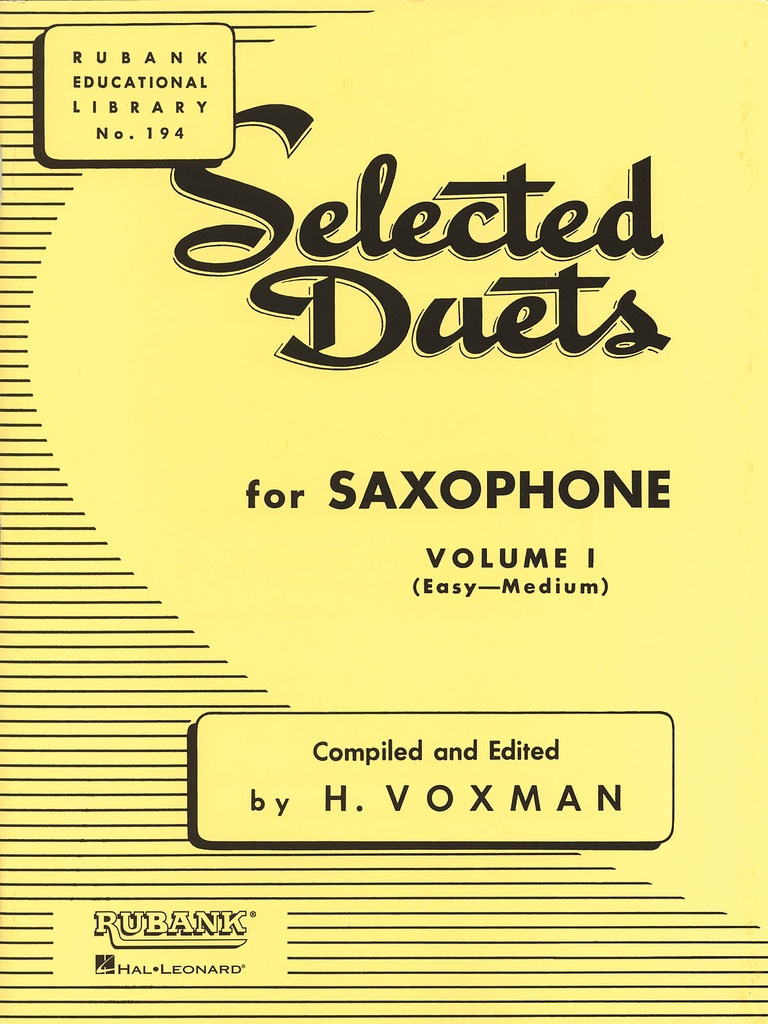 Selected Duets for Saxophone - Vol.1