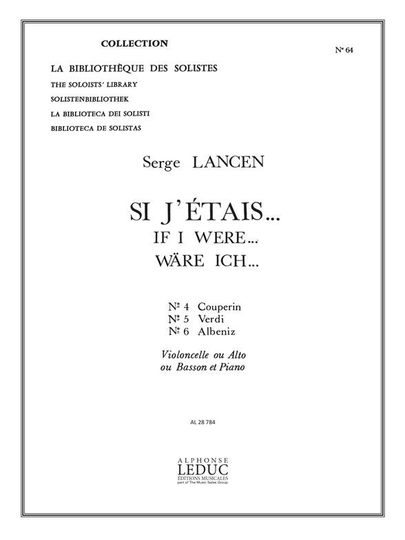 Si j'étais (No.4 Couperin, no.5 Verdi, no.6 Albéniz)