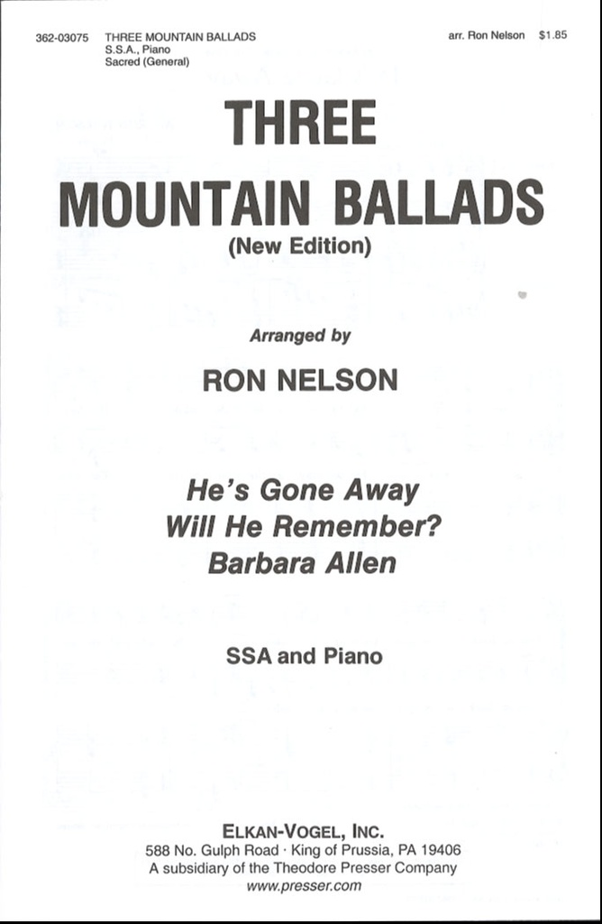 3 Mountain ballads