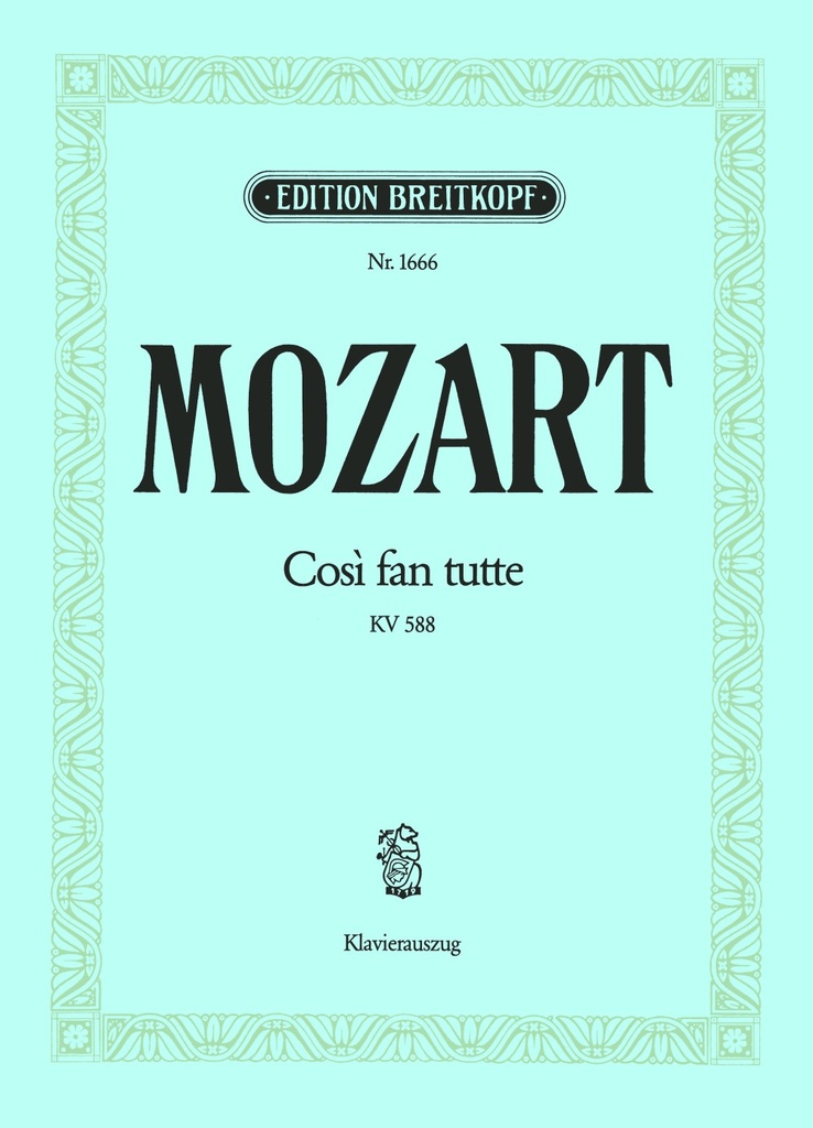 Così fan tutte, KV.588 (Vocal score)