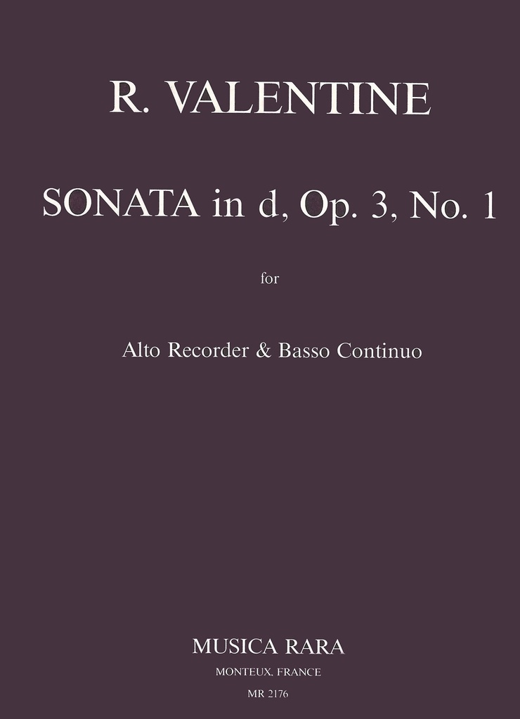 Sonata in d, Op.3 No.1 (Score and parts)