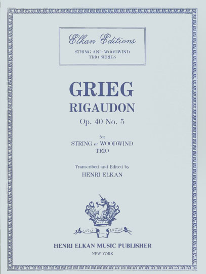 Rigaudon, Op.40 No.5 for String or Woodwind Trio