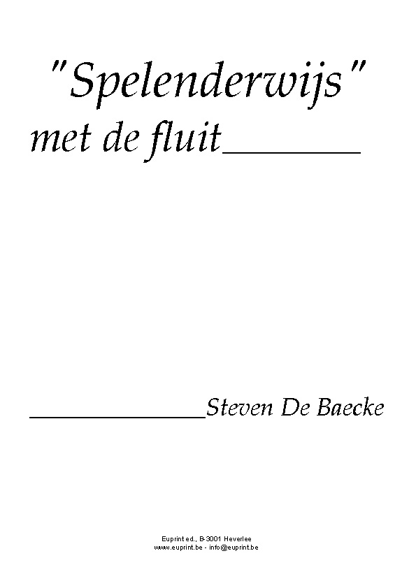 Spelenderwijs met de Fluit