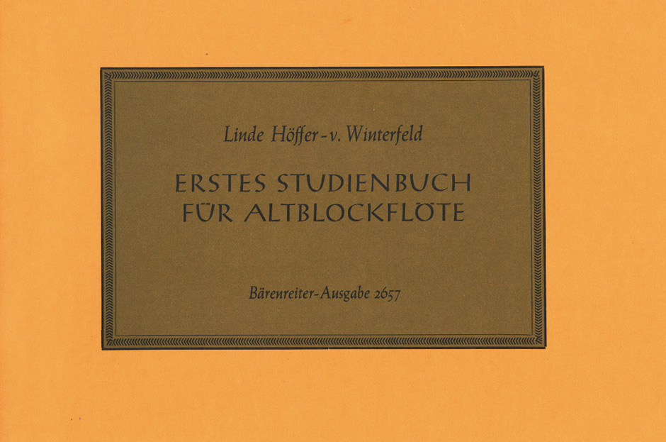 Erstes Studienbuch für Altblockflöte