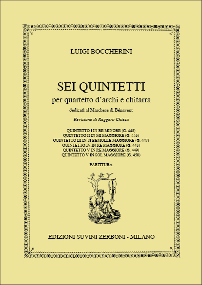 Quintetto IV in Re maggiore, G.448 (Partitura)