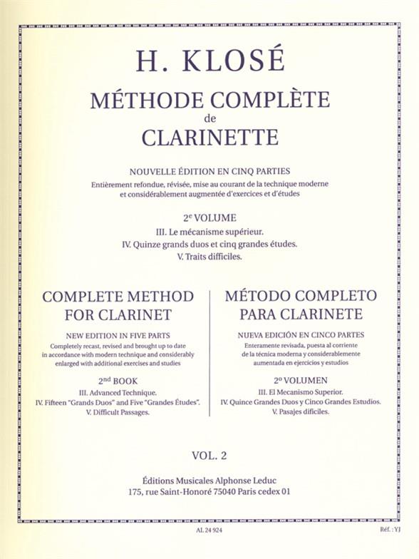 Méthode Complète de Clarinette - Vol.2