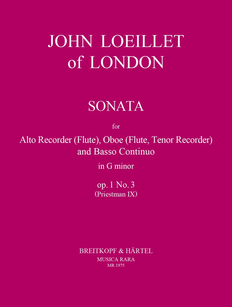 6 Sonatas, Op.1 No.3 in G minor