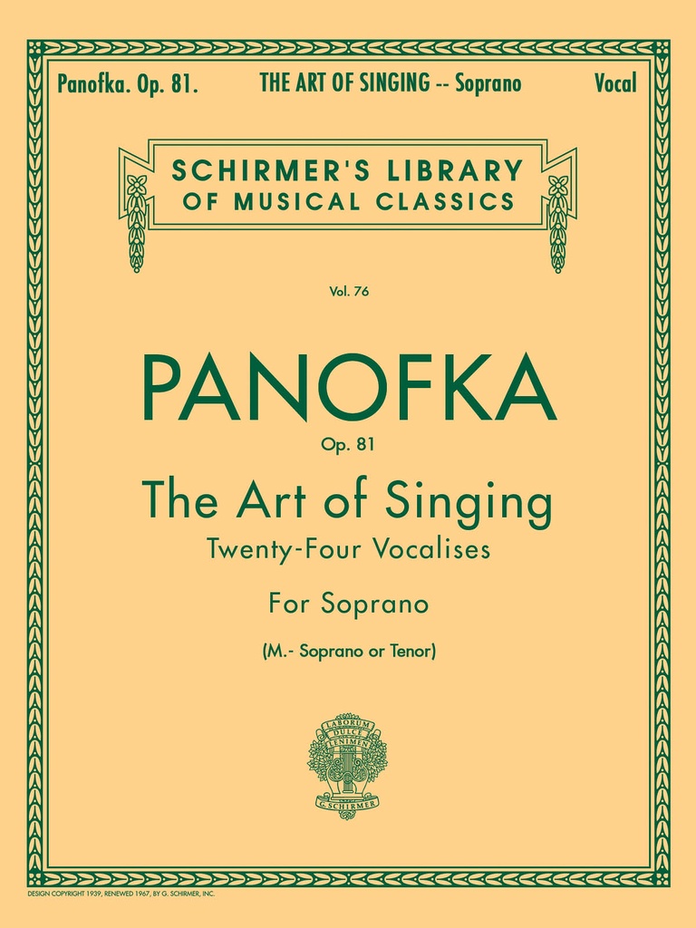 The Art of Singing, Op.81 (Soprano)