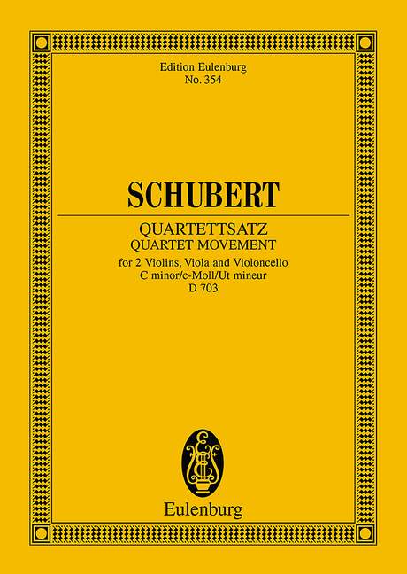 Quartett c-moll (Quartettsatz), D.703 (Study score)