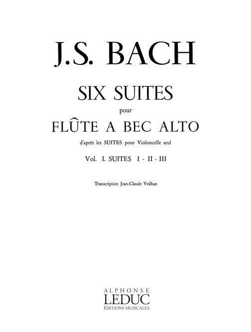 6 Suites pour Flûte à Bec Alto - Vol.1