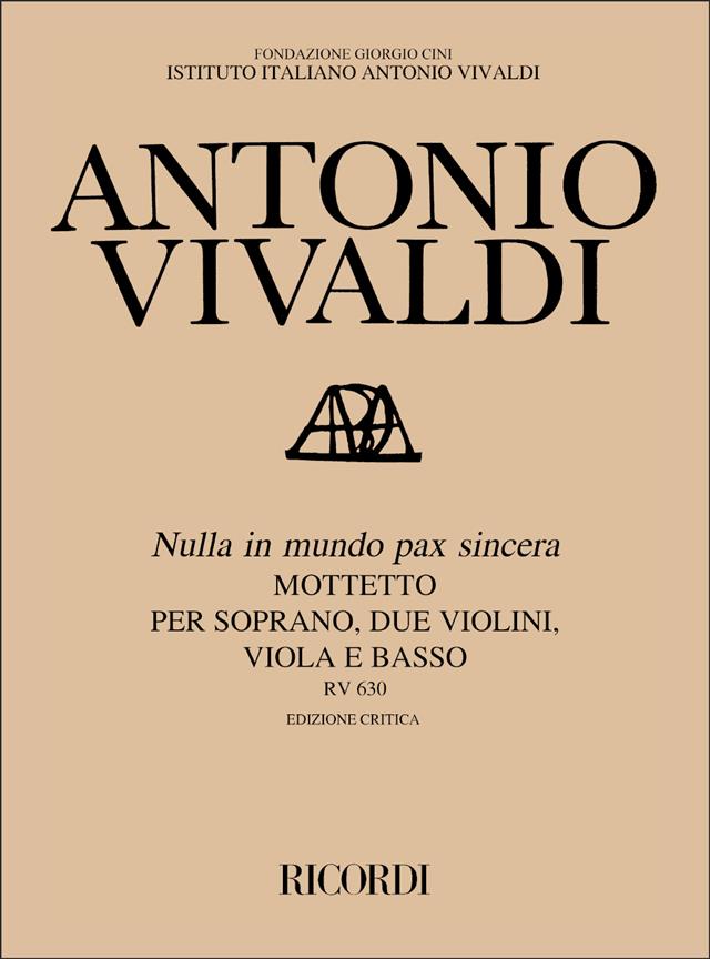 Nulla in mundo pax sincera (Partitura)