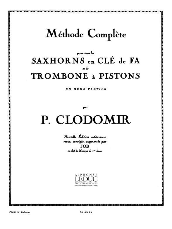 Méthode Complète - Vol.1 (Pour les saxhorns en clé de fa)