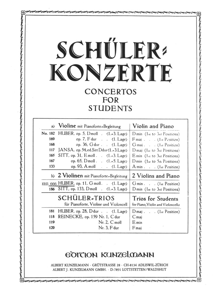 Schulerkonzert g-moll, Op.11