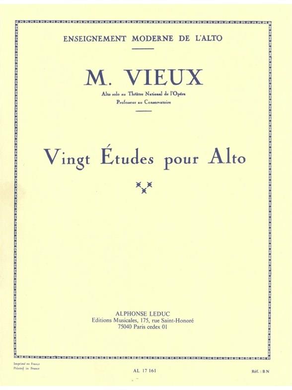 20 Etudes pour Alto