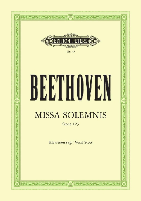 Missa solemnis (Piano reduction)