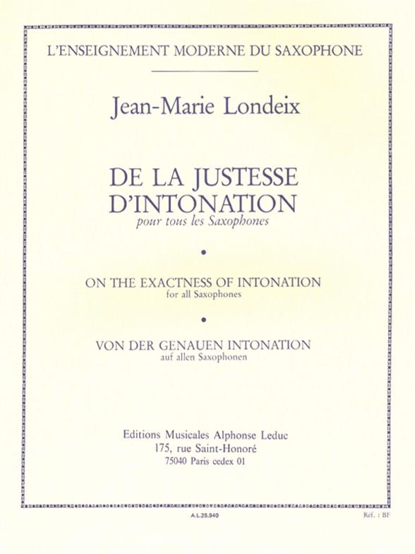 De la justesse d'intonation