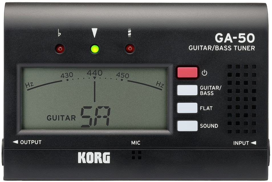 Tuner Korg Standard GA-50 voor Gitaar / Basgitaar (Zwart)