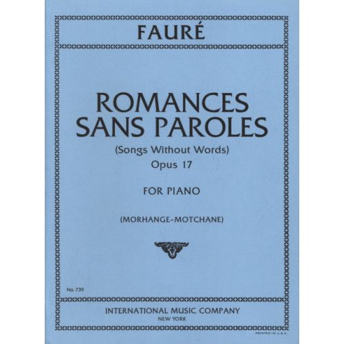 Romances sans paroles, Op.17