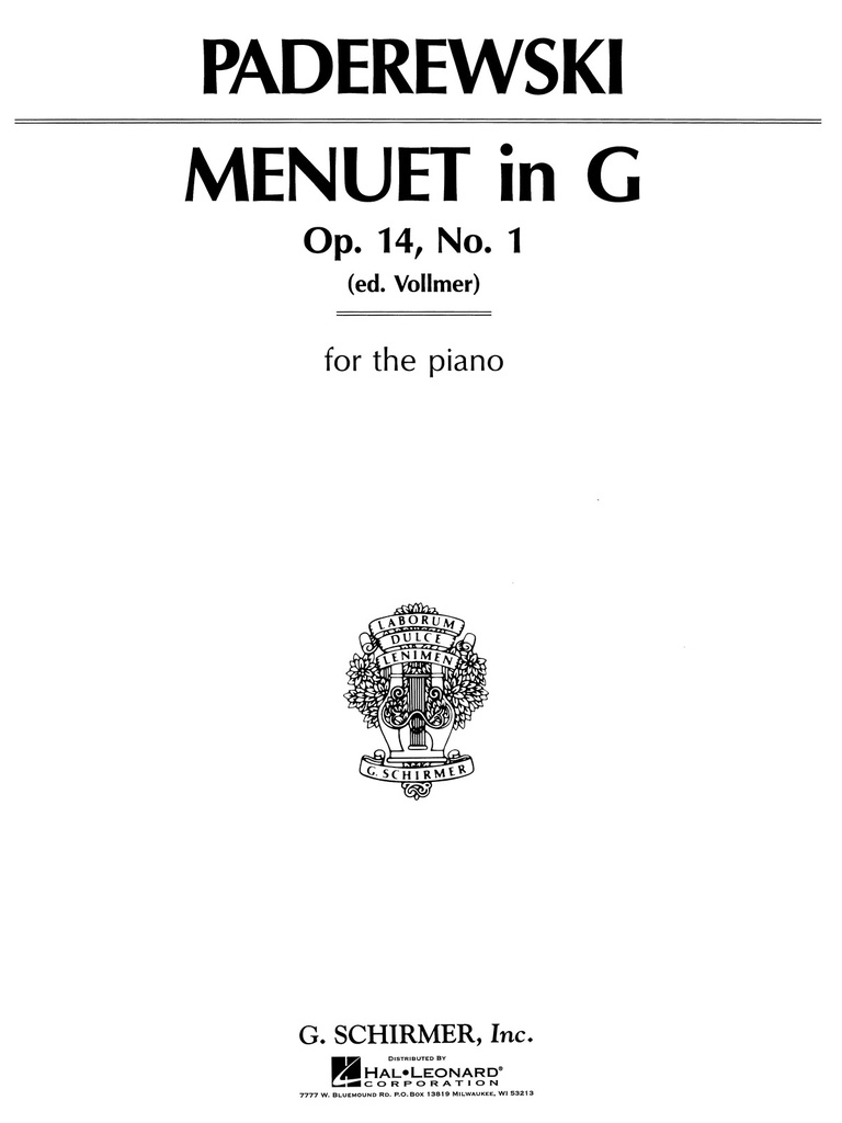 Menuet in G, Op.14 no.1