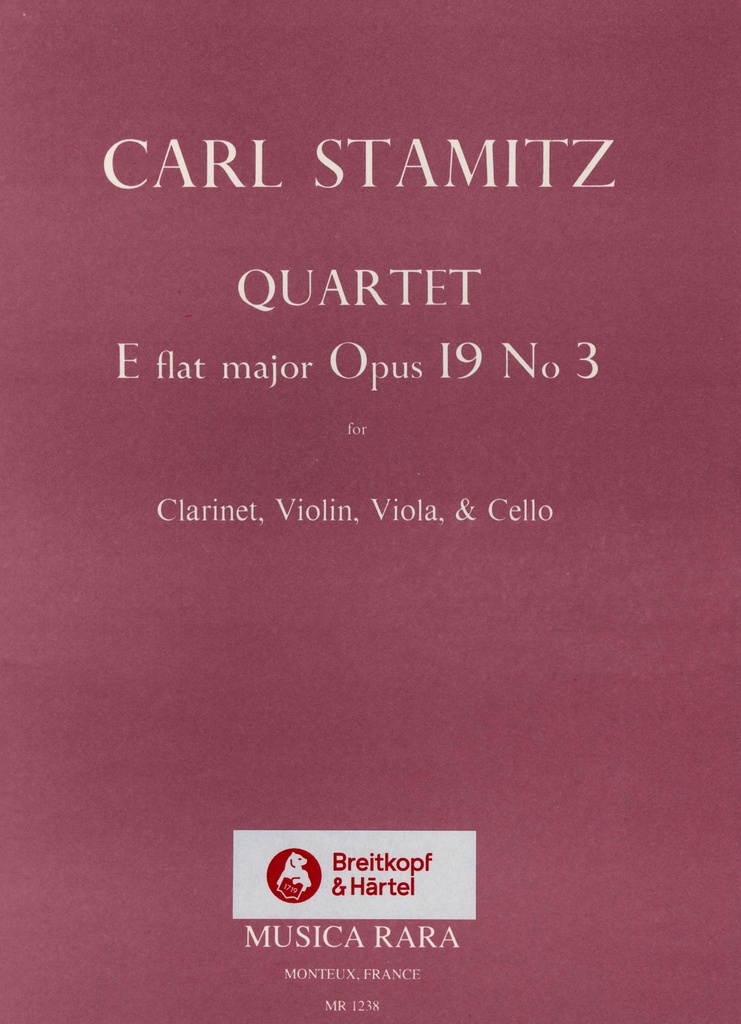 Quartet in Eb major, Op.19 No.3 (Set of parts)