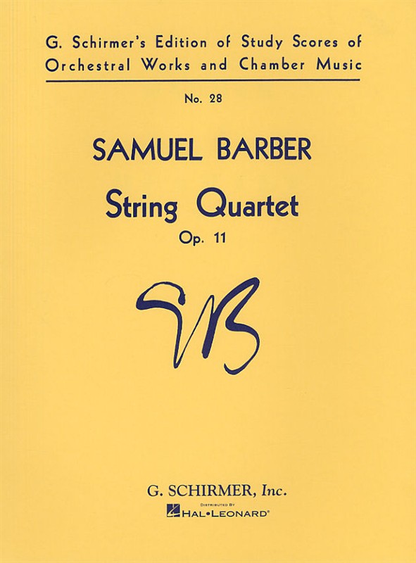 String Quartet, Op.11 (Study score)