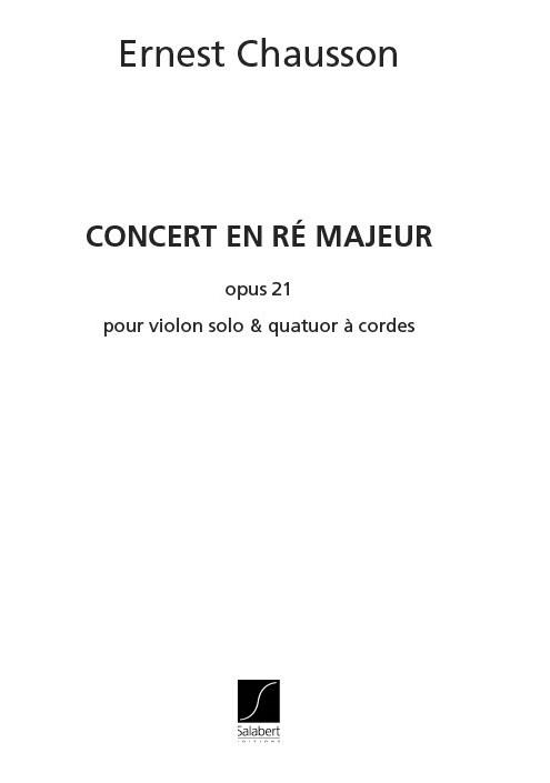 Concert en re majeur, Op.21 (Materiel)