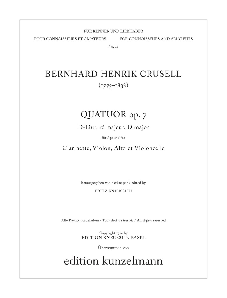 Quartett D-dur, Op.7