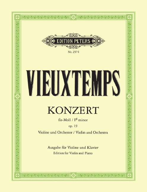 Konzert No.2 in fis, Op.19