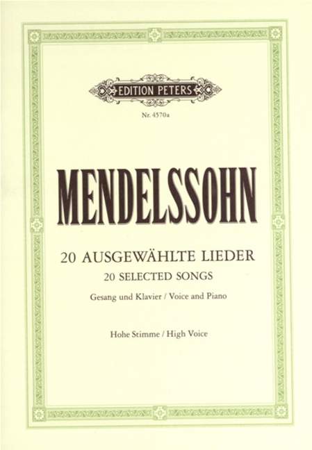 20 Ausgewählte Lieder (Hohe Stimme)