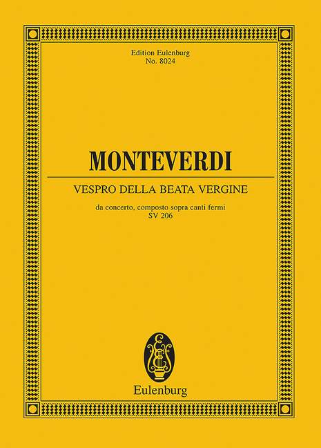 Vespro della Beata Vergine, SV.206 (Study score)