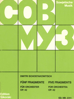 5 Fragmente, Op.42 (Score & parts)