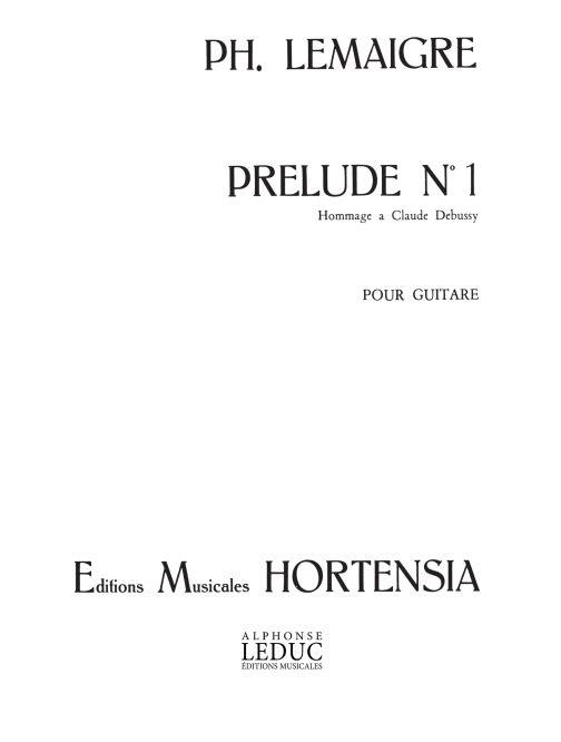 6 Préludes - No.1 Hommage à Debussy