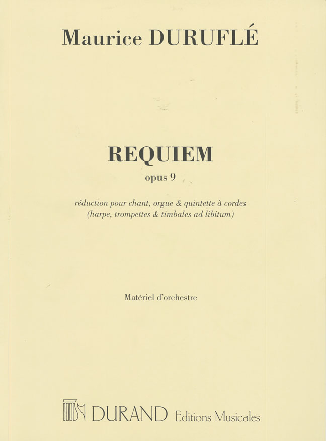 Requiem, Op.9 (Parties orchestre reduit)