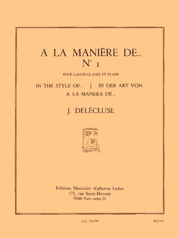 A la manière de ... - Vol.1