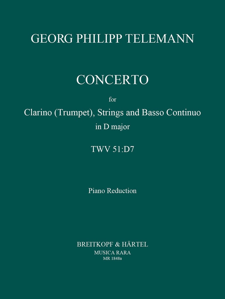 Concerto in D major, TWV.51:D7 (Piano reduction)