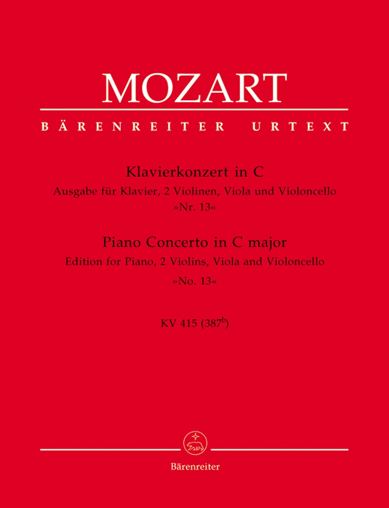 Concerto No.13 C Major K.415 (387b)(Set of parts)