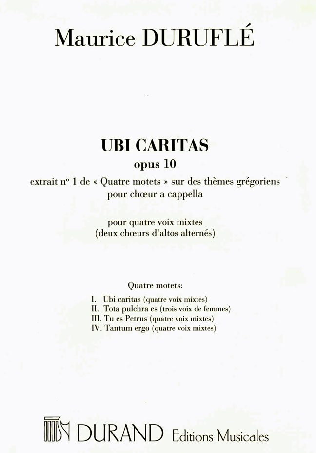 Ubi caritas (4 Motets, Op.10/1)