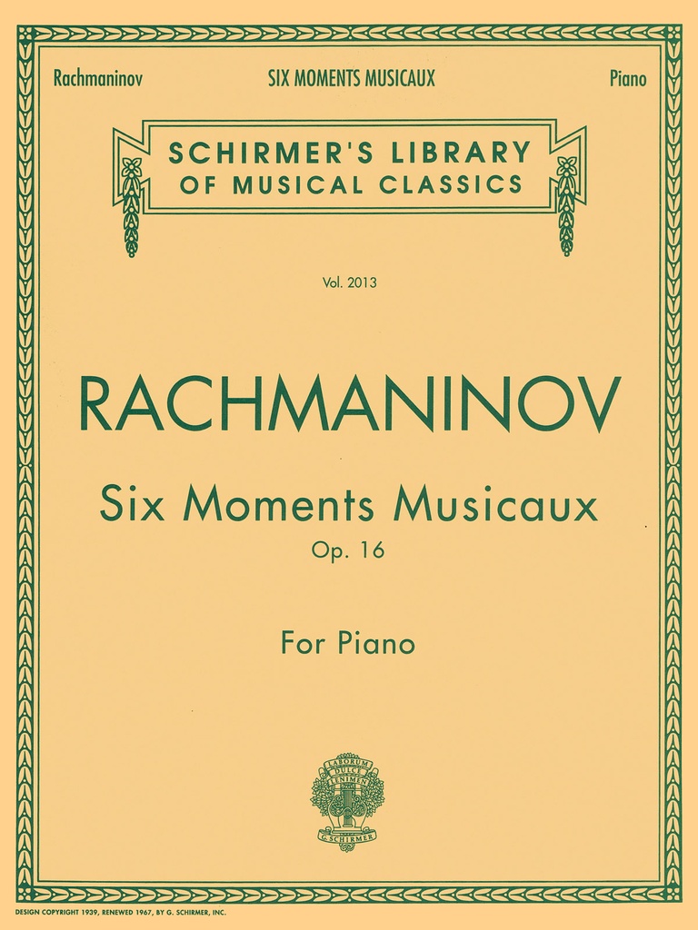 6 Moments Musicaux, Op.16