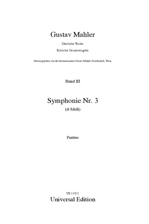 Symphonie No.3 (Partitur)