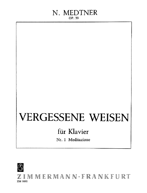 Vergessene Weisen, Op.39 - 1