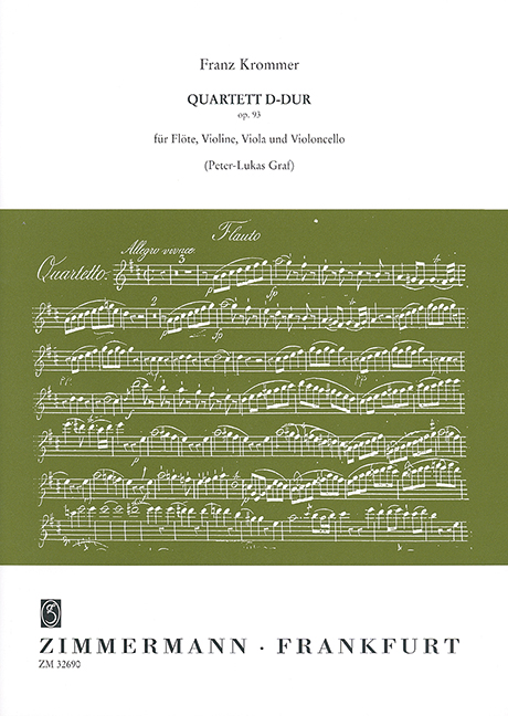 Quartett D-dur, Op.93 (Score and parts)