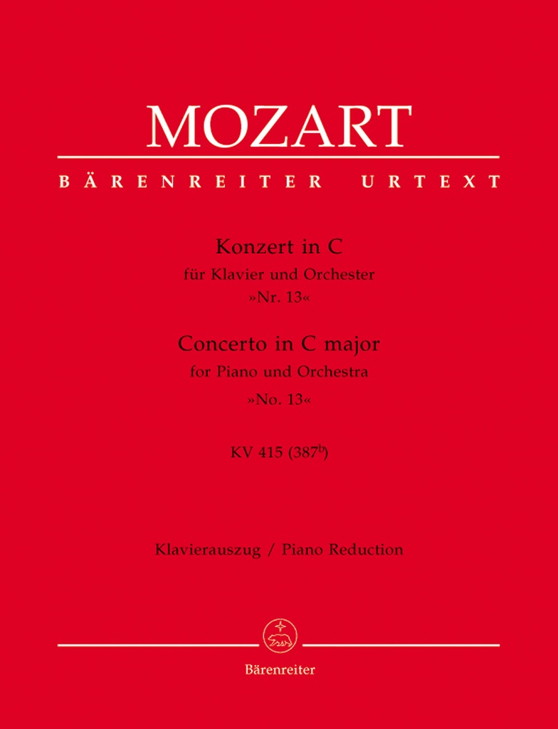 Concerto No.13 C Major K.415 (387b) (Piano reduction)