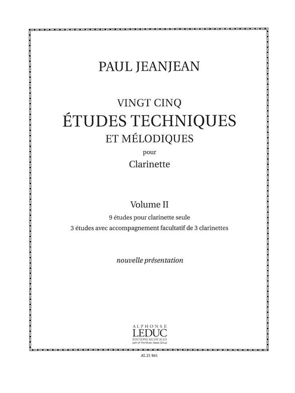 25 Etudes Techniques et Mélodiques - Vol.2
