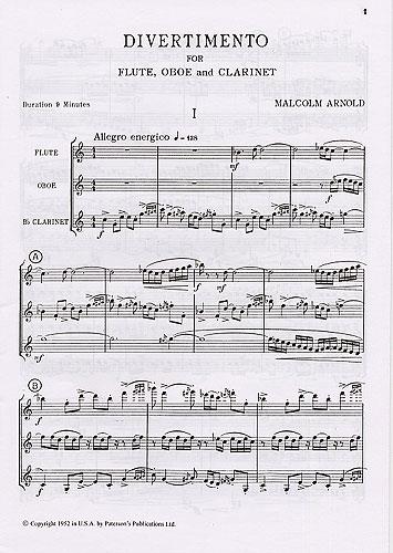 Divertimento, Op.37 (Score)