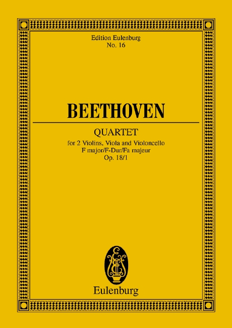 String quartet, Op.18 No.1 (Study score)